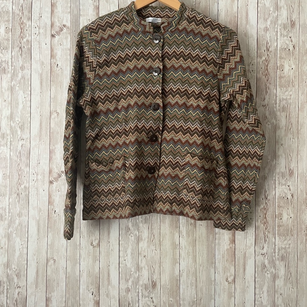 Charter Club Button Up Knit Top Women's Cotton Wool XL